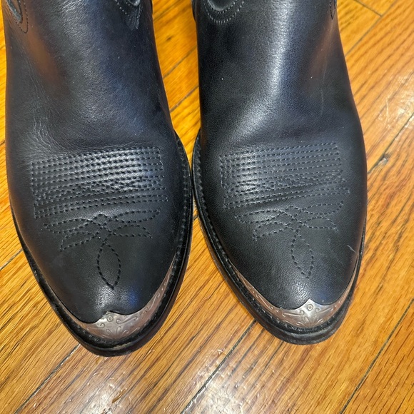 GOLDEN GOOSE YOUNG LEATHER WESTERN ANKLE BOOTS - Picture 6 of 15